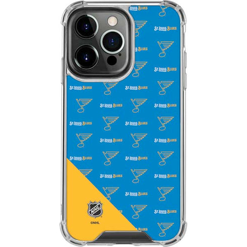 NHL St. Louis Blues Pattern iPhone 15 Pro Max Clear Case